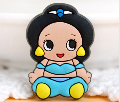 6PCS Toy Princes FRIDGE MAGNET Kids Memo Party Bag Fillers Board 3D Action Figures Gift Refrigerator sticker (Princess)