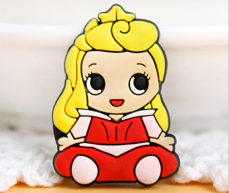 6PCS Toy Princes FRIDGE MAGNET Kids Memo Party Bag Fillers Board 3D Action Figures Gift Refrigerator sticker (Princess)