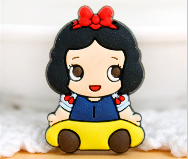 6PCS Toy Princes FRIDGE MAGNET Kids Memo Party Bag Fillers Board 3D Action Figures Gift Refrigerator sticker (Princess)