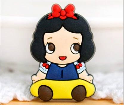 6PCS Toy Princes FRIDGE MAGNET Kids Memo Party Bag Fillers Board 3D Action Figures Gift Refrigerator sticker (Princess)