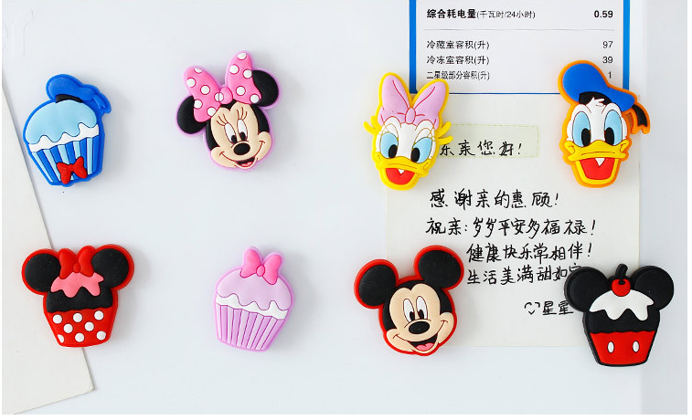 6PCS Toy Princes FRIDGE MAGNET Kids Memo Party Bag Fillers Board 3D Action Figures Gift Refrigerator sticker(Disney)