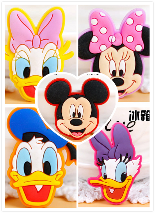 6PCS Toy Princes FRIDGE MAGNET Kids Memo Party Bag Fillers Board 3D Action Figures Gift Refrigerator sticker(Disney)