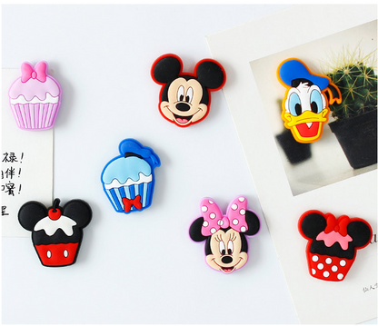 6PCS Toy Princes FRIDGE MAGNET Kids Memo Party Bag Fillers Board 3D Action Figures Gift Refrigerator sticker(Disney)
