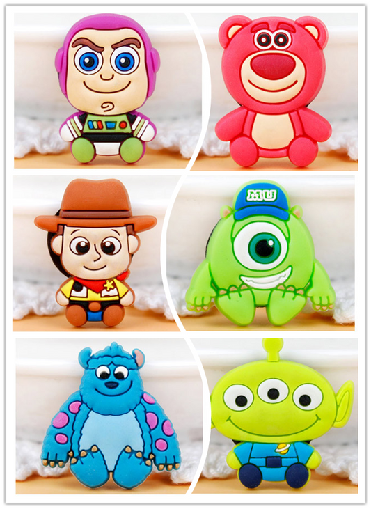 6PCS Toy Princes FRIDGE MAGNET Kids Memo Party Bag Fillers Board 3D Action Figures Gift Refrigerator sticker(Toy Story