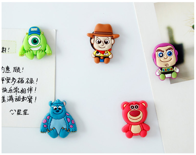 6PCS Toy Princes FRIDGE MAGNET Kids Memo Party Bag Fillers Board 3D Action Figures Gift Refrigerator sticker(Toy Story
