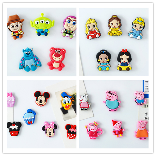 6PCS Toy Princes FRIDGE MAGNET Kids Memo Party Bag Fillers Board 3D Action Figures Gift Refrigerator sticker(Toy Story