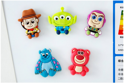 6PCS Toy Princes FRIDGE MAGNET Kids Memo Party Bag Fillers Board 3D Action Figures Gift Refrigerator sticker(Toy Story