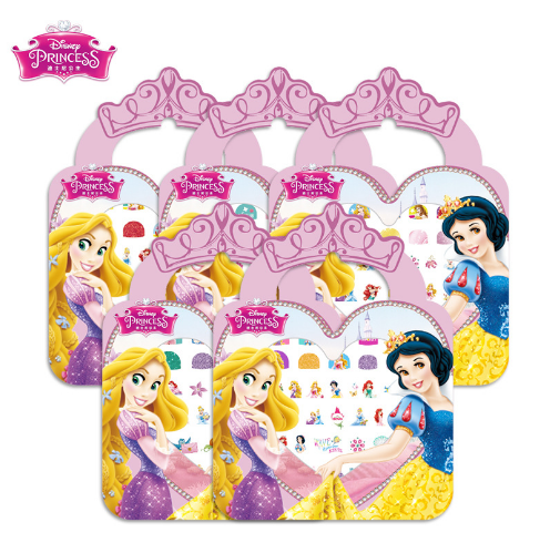 5 Sheets Toddlers Princess Elsa Minnie Kids Girls Nail stickers Earring Stickers Art Decal Party Bag Fillers Decor for Kids Girls Birthday Gift