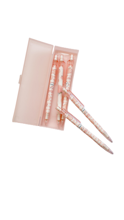 5 Pieces Mechanical Automatic Pencil Set 0.5 mm and one pencil case for Office School Stationary Party Favour Bag Fillers Gift Set