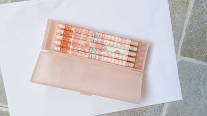 5 Pieces Mechanical Automatic Pencil Set 0.5 mm and one pencil case for Office School Stationary Party Favour Bag Fillers Gift Set