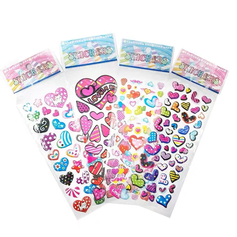 24 Sheets Kids Toddlers 3D Princess Spider Aven Puffy Stickers Party Bag Fillers Boys Girls Teachers as Reward Craft Scrapbooking Animals Trucks Airplane(Princess)