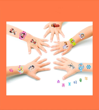 4 Sheets Kids Girls Princess Mermaid Temporary Tattoos Sticker Birthday Party Bag Fillers Favors Supplies Gifts Goodies,Fake Waterproof Temporary Tattoo Set（Cars)