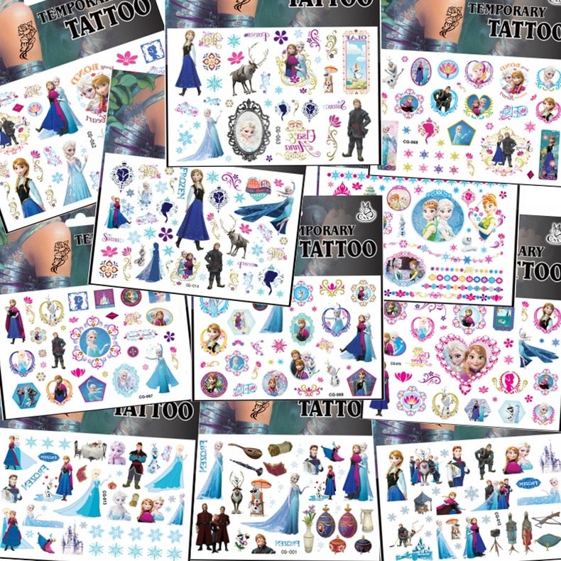 10 Sheets Kids  rincess Temporary Tattoos Sticker Waterproof Superhero Stickers Fake tattoo Party Bag Fillers (Avengers)