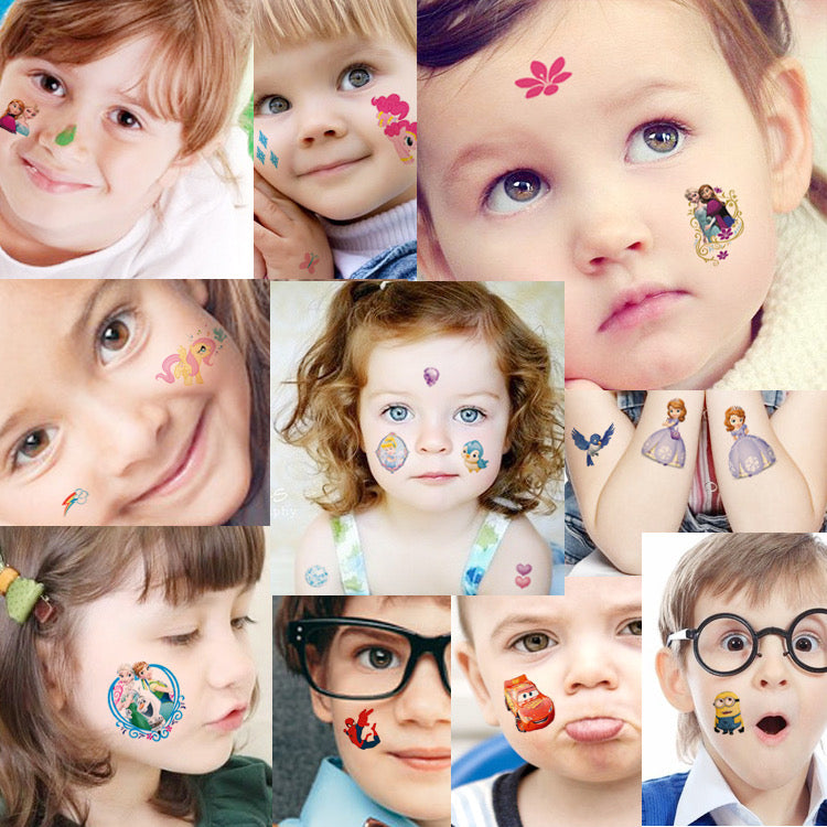 10 Sheets Kids  rincess Temporary Tattoos Sticker Waterproof Superhero Stickers Fake tattoo Party Bag Fillers (Avengers)