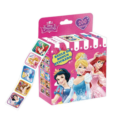 200pcs Kids Toddlers Princess Elsa Mickey Mouse Dinosaur Stickers Party Bag Fillers Boys Girls Teachers as Reward Craft Scrapbooking in Box Gift Set (Princess)