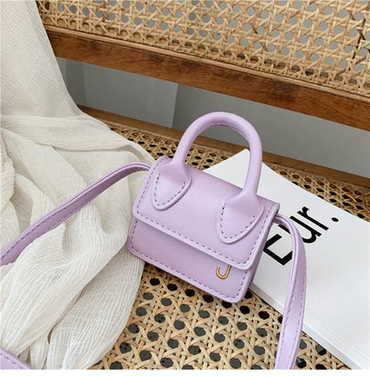 Shoulder Bag Girls Kids Children Handbags Portable Mini Coin Purse Messenger Crossbody Bag PU Mini Flip Bag Makeup Accessories Bags Gift Travel Holiday little small 9 * 4 * 13