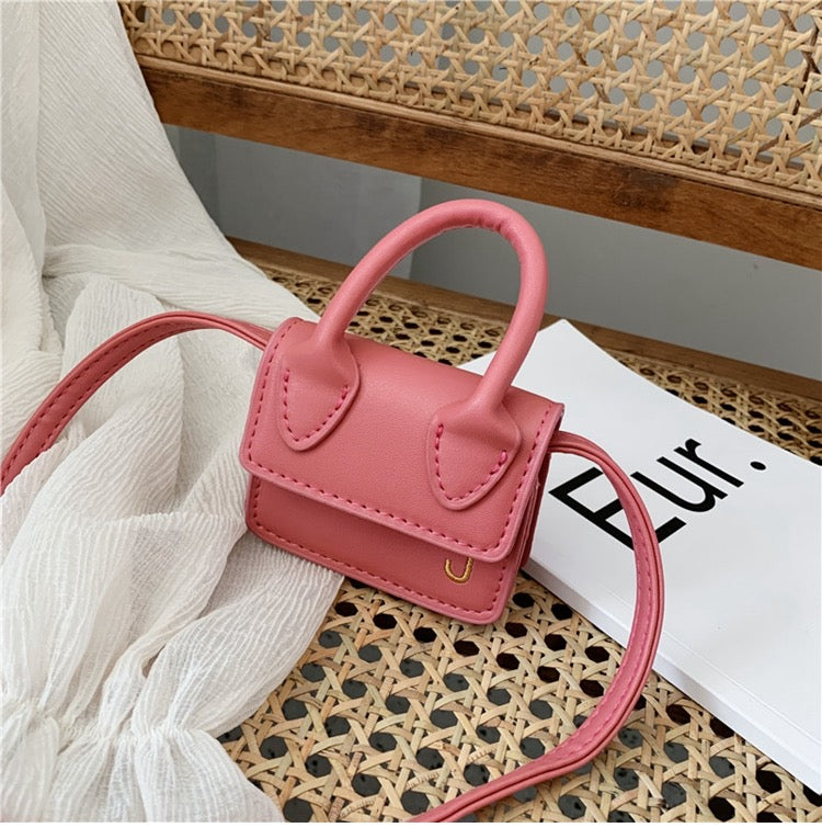 Shoulder Bag Girls Kids Children Handbags Portable Mini Coin Purse Messenger Crossbody Bag PU Mini Flip Bag Makeup Accessories Bags Gift Travel Holiday little small 9 * 4 * 13