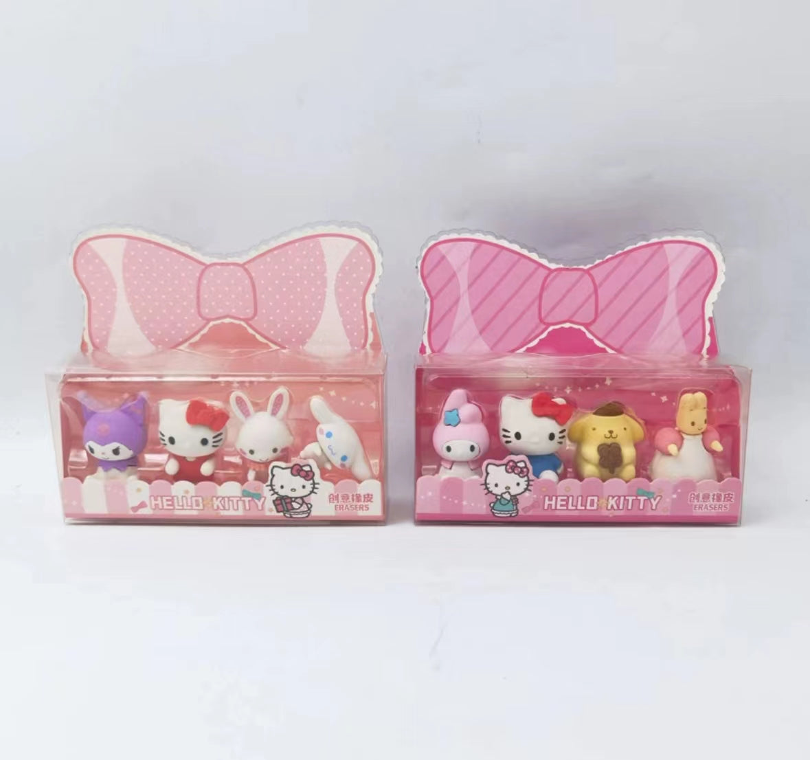 4 PCS Spider Rubbers Pencil Eraser Erasers Rubber for Kids School Stationary Party Favour Bag Fillers Gift Set (Hello kitty  4pcs)