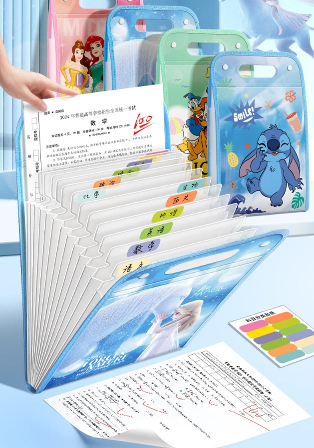 Princess A4 Expanding File Organiser, 13 Compartment Large Capacity Document Folder, Accordion Document Organizer with Colourful Label Tabs, Handle,Office School