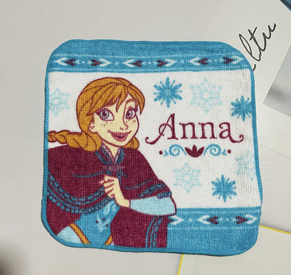 5 Pcs Soft Kids Washcloth Towels with Princess Mermaid Spider, Multicolor Children's boys girls Facial Hand Towel, Cotton Baby Face Washer Hand Towels 15 x 15 CM