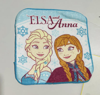 5 Pcs Soft Kids Washcloth Towels with Princess Mermaid Spider , Multicolor Children's boys girls Facial Hand Towel, Cotton Baby Face Washer Hand Towels 15 x 15 CM（Frozen）