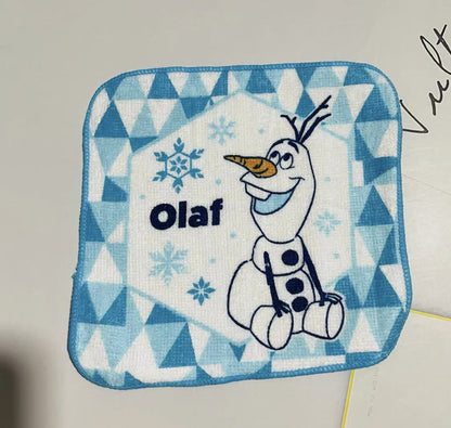 5 Pcs Soft Kids Washcloth Towels with Princess Mermaid Spider, Multicolor Children's boys girls Facial Hand Towel, Cotton Baby Face Washer Hand Towels 15 x 15 CM