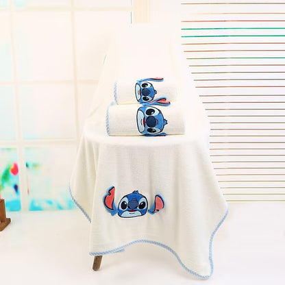 Stitch Microfibre Hand Face Towels for Bathroom, Super Soft Fluffy Hand Towels, Super Water Absorbent & Quick Dry Towels, 35x75cm