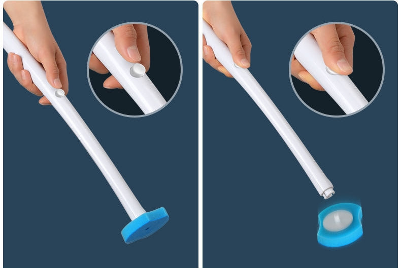 Toilet Wand with 8 Refills, Disposable Toilet Bowl Brush Disposable Cleaning System kit, Storage Caddy and Heads for Bathroom Cleaning all in one