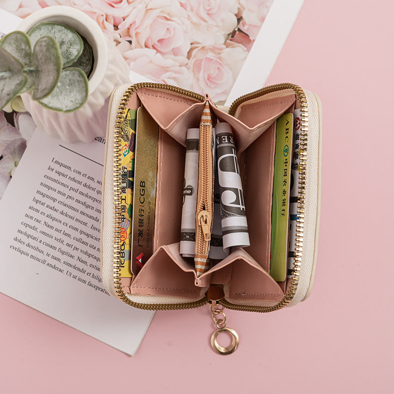 Kids Girls Women Wallet Cute Trifold Wallet with Coin Purse Card Slots with Zip Pockets Gifts PU Leather