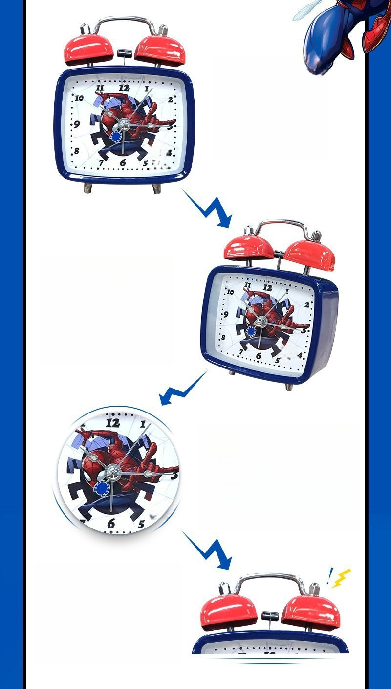 Princess Mermaid Kids digital Alarm Clock for Heavy Sleepers with Twin Bell and Large Digits, Loud Battery Retro Alarm Clock with Night Light for Bedside, Bedroom