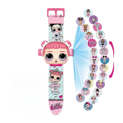 Superhero Robert Watch with 24 Super Projection Cartoon Hero Figurines Princess, Electronic Watch for Boys Girls Projector 3D (LOL)