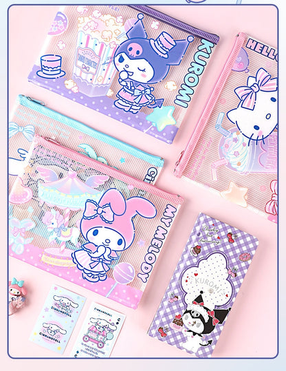 5PCS Plastic Wallets A4, 5 different designs Plastic Folders Popper Folder with Snap Closure, Lightweight Wallets for Document Office School Organization for Kids Adults