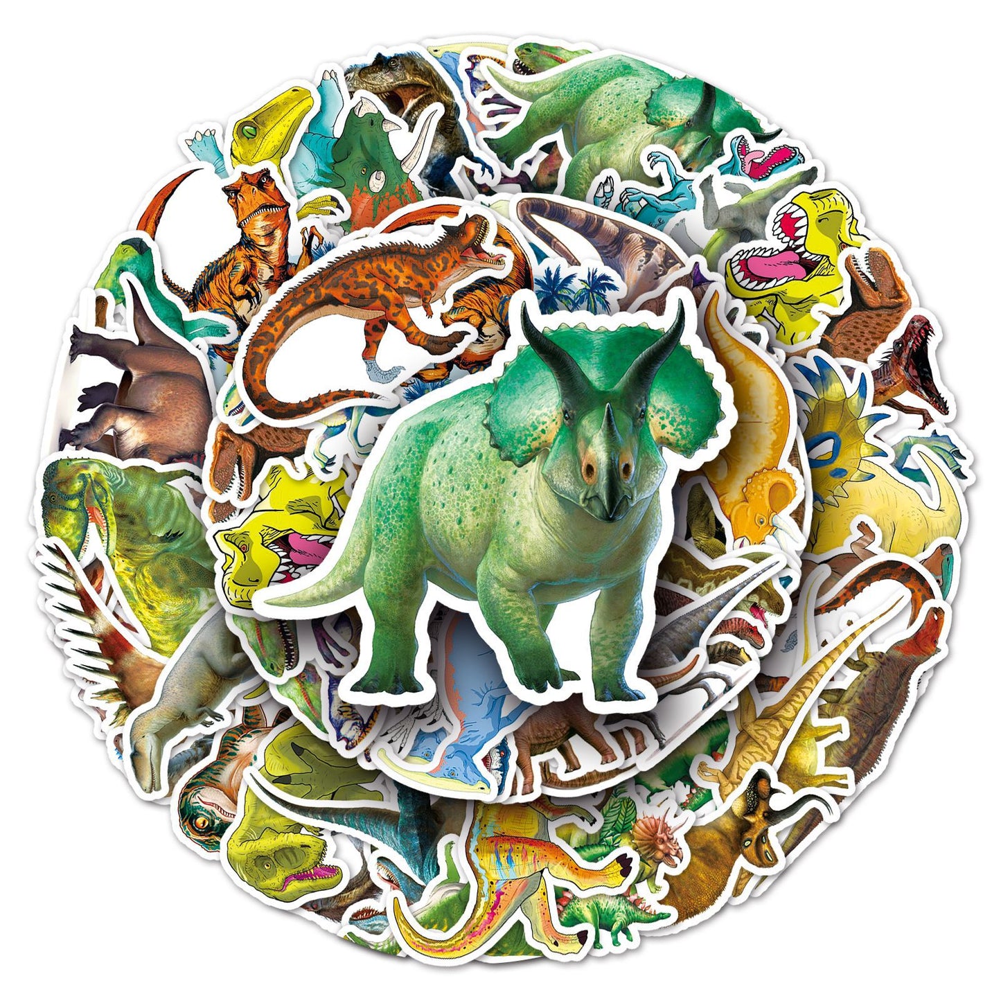 50pcs panda music Superheros Toy Kids Stickers Luggage Laptop Skateboard Waterproof Party Bag Fillers Waterbottle Decal Graffiti Patche (Dinosau)