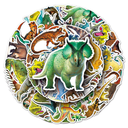 50pcs panda music Superheros Toy Kids Stickers Luggage Laptop Skateboard Waterproof Party Bag Fillers Waterbottle Decal Graffiti Patche (Dinosau)