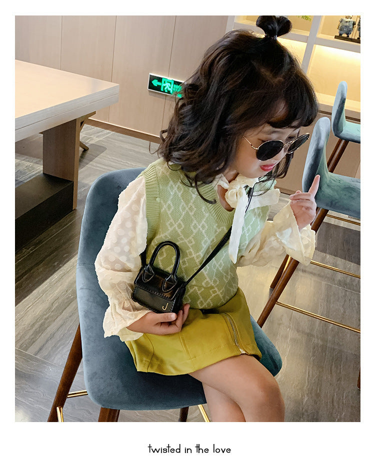 Shoulder Bag Girls Kids Children Handbags Portable Mini Coin Purse Messenger Crossbody Bag PU Mini Flip Bag Makeup Accessories Bags Gift Travel Holiday little small 9 * 4 * 13