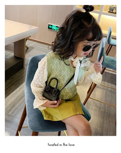 Shoulder Bag Girls Kids Children Handbags Portable Mini Coin Purse Messenger Crossbody Bag PU Mini Flip Bag Makeup Accessories Bags Gift Travel Holiday little small 9 * 4 * 13