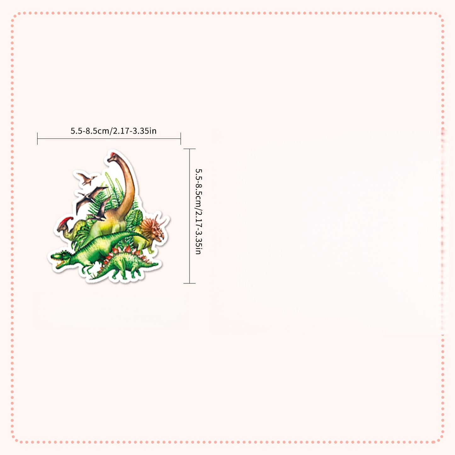 50pcs panda music Superheros Toy Kids Stickers Luggage Laptop Skateboard Waterproof Party Bag Fillers Waterbottle Decal Graffiti Patche (Dinosau)