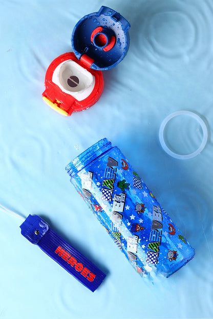 Water Bottle Reusable Kids 520ml PP with Two Lids Leak Proof with straw Lid BPA Free Drinking