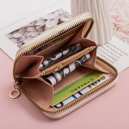 Kids GIrls Women Wallet Cute Trifold Wallet with Coin Purse Card Slots with zip pockets Gifts PU leather (Kuromi)
