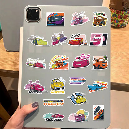 50pcs Princess Aven Superheros Toy Kids Stickers Luggage Laptop Skateboard Waterproof Party Bag Fillers Waterbottle Decal Graffiti Patches (Cars)