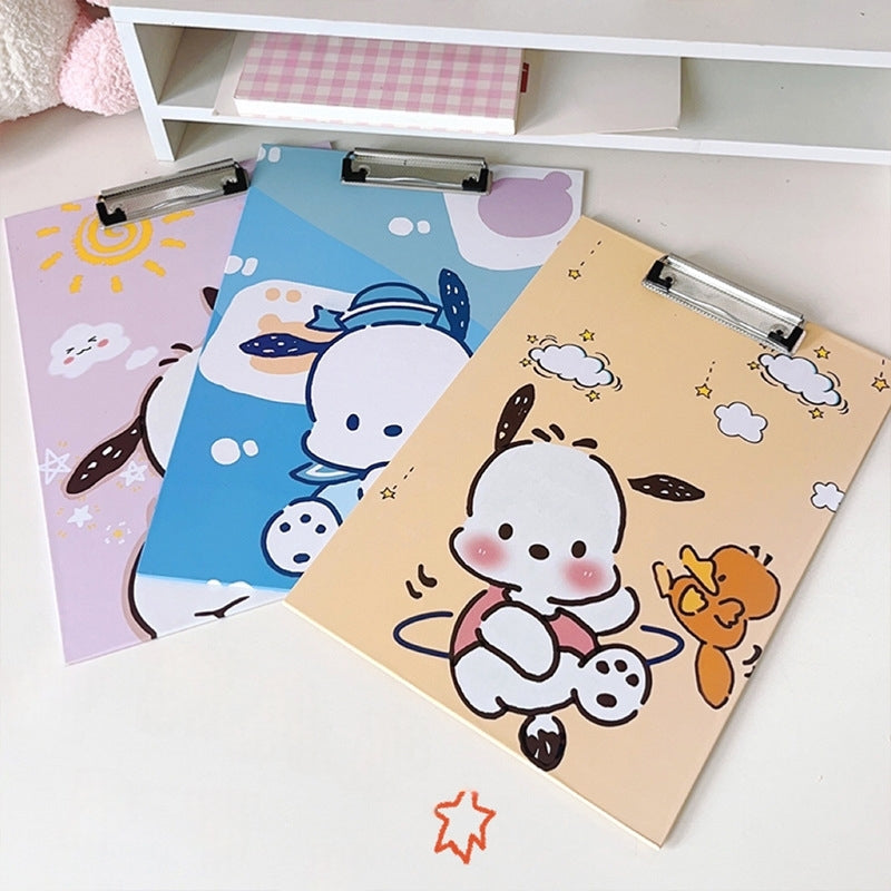 Wooden Clipboards Strong12.5 x 9 Inch A4 Size MClipboard Clipboards, Lightweight Wallets for Document Office School (Kuromi, A4)