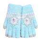 Full Finger Gloves Elsa Winter Knit Warm Mittens Soft Lined Fleece Thermal Outdoor Stretchy Gloves for Kids boys girls