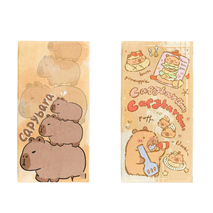 2PCS Children's Facial Towel, Kids Washcloth Towels, Cotton Kids Face Towels, Cute Kitty dog Hand Towel Set, Children Wash Cloths for Hand Face Shower, 33x 73 CM (Capybara)