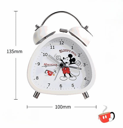 Princess Mermaid Kids digital Alarm Clock for Heavy Sleepers with Twin Bell and Large Digits, Loud Battery Retro Alarm Clock with Night Light for Bedside, Bedroom