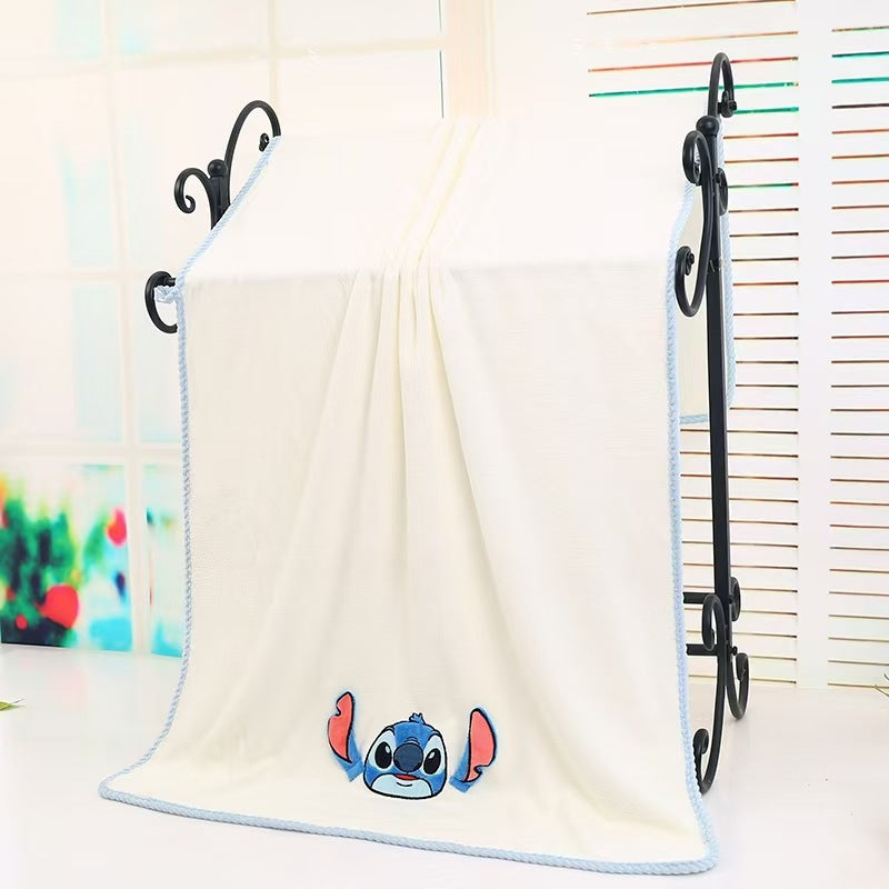 Stitch Microfibre Hand Face Towels for Bathroom, Super Soft Fluffy Hand Towels, Super Water Absorbent & Quick Dry Towels, 35x75cm