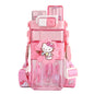 Water Bottle Reusable Kids 520ml PP with Two Lids Leak Proof with straw Lid BPA Free Drinking bottle (Hello Kitty)