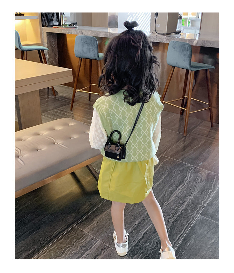 Shoulder Bag Girls Kids Children Handbags Portable Mini Coin Purse Messenger Crossbody Bag PU Mini Flip Bag Makeup Accessories Bags Gift Travel Holiday little small 9 * 4 * 13