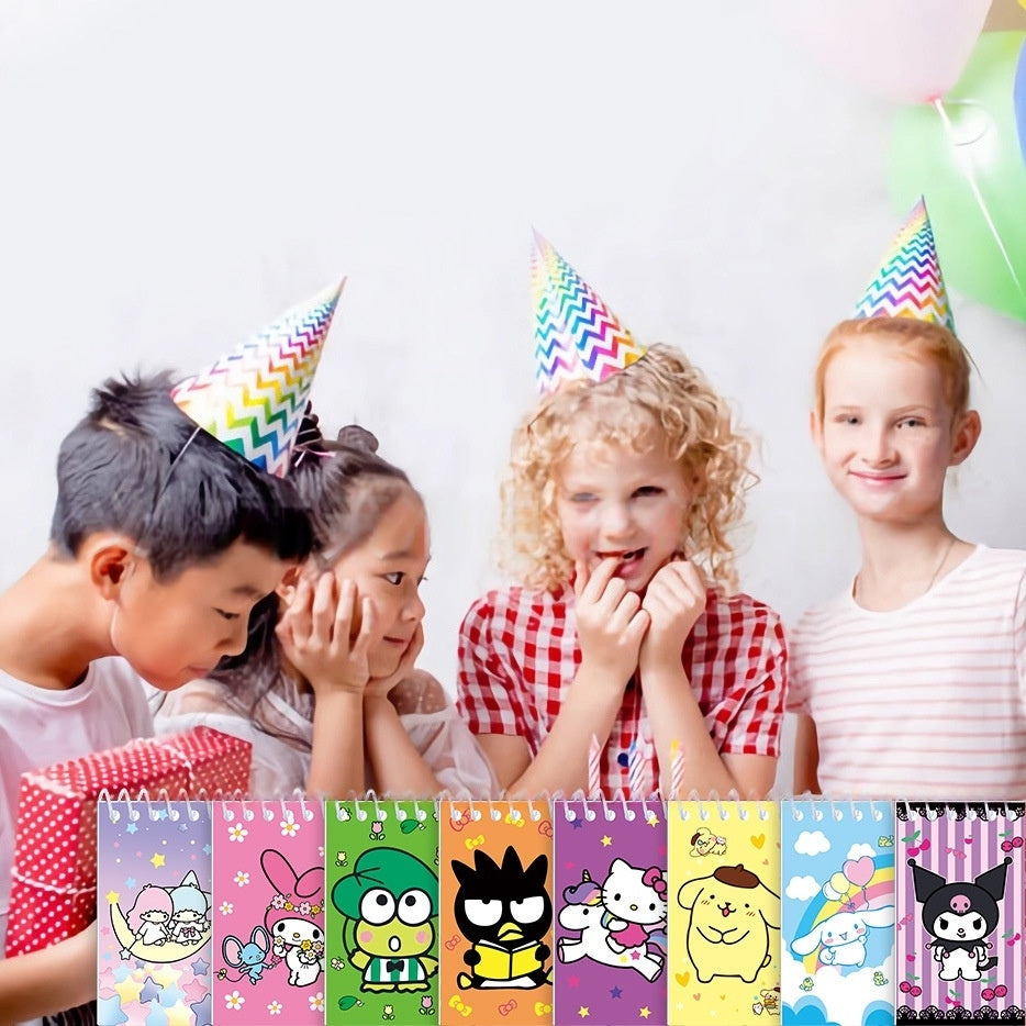 10 Pack Pocket Notebook Small Spiral 10 * 6CM Mini Notepad Princess Kids Colorful Memo Bulk Wired Lined for School Office Supplies Birthday Party Bag Fillers (Witch)