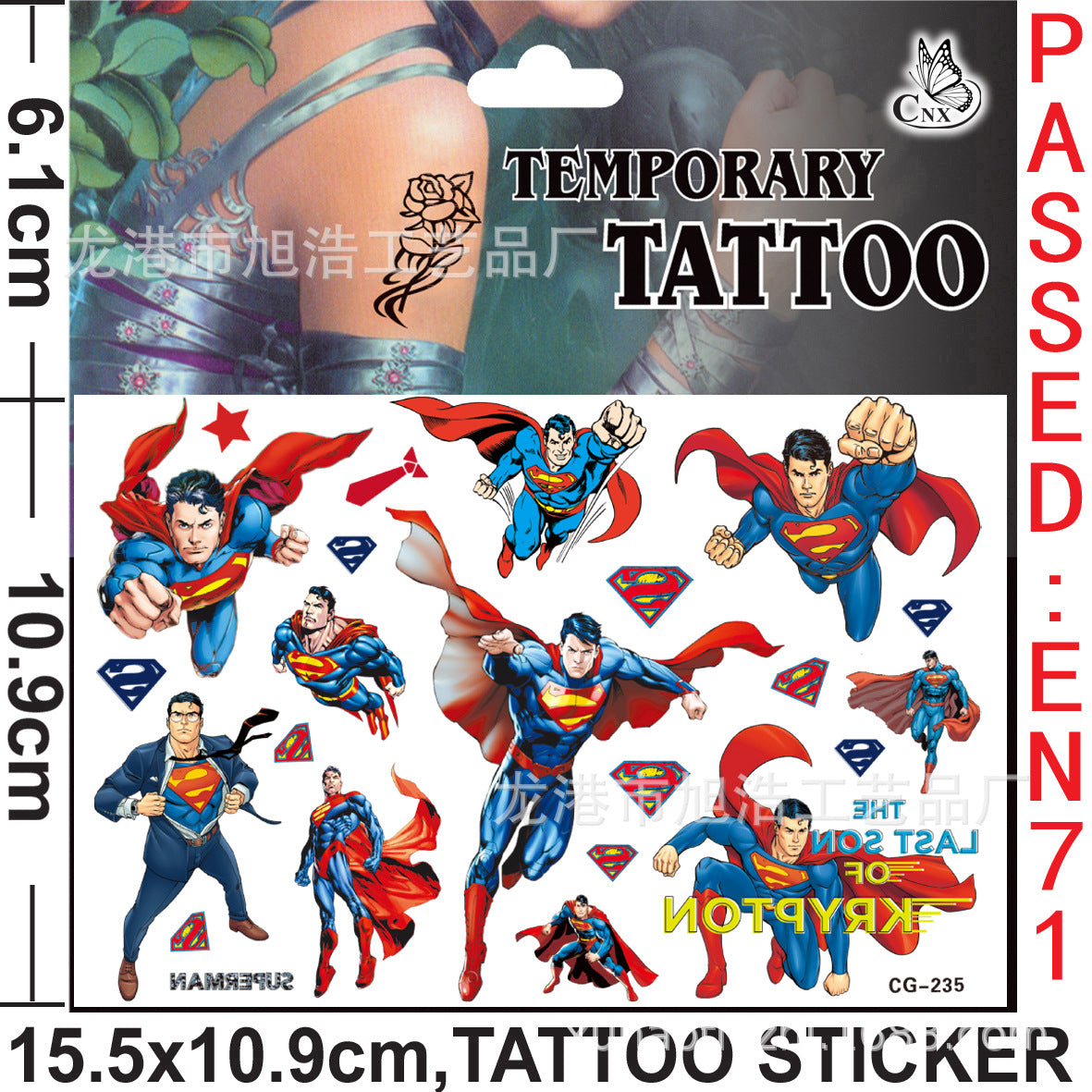 10 Sheets Kids  rincess Temporary Tattoos Sticker Waterproof Superhero Stickers Fake tattoo Party Bag Fillers (Spiderman)