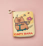 Kids GIrls Women Wallet Cute Trifold Wallet with Coin Purse Card Slots with zip pockets Gifts PU leather (Capybara)